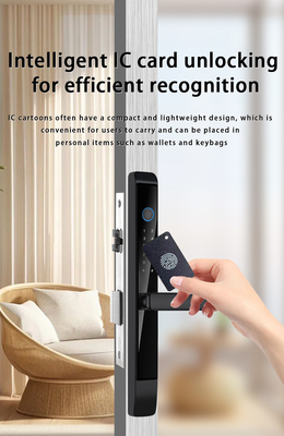 Glomarket Cerradura de puertas correderas de aluminio para exteriores Mano digital Cerradura electrónica Impresión digital Tuya Cerraduras inteligentes impermeables