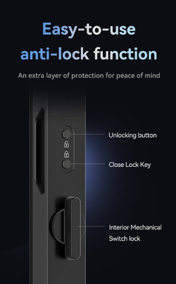 Glomarket Seguridad Cerradura Inteligente Seguridad en el hogar Automático eléctrico Wifi Impresión digital Tuya Cerradura de puerta inteligente