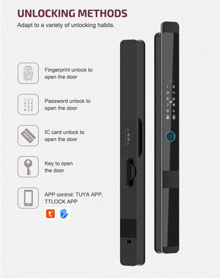Glomarket Seguridad Cerradura Inteligente Seguridad en el hogar Automático eléctrico Wifi Impresión digital Tuya Cerradura de puerta inteligente