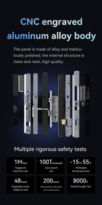 Glomarket Seguridad Cerradura Inteligente Seguridad en el hogar Automático eléctrico Wifi Impresión digital Tuya Cerradura de puerta inteligente