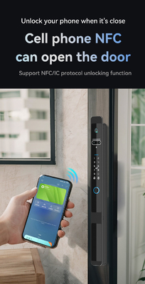 Glomarket Seguridad Cerradura Inteligente Seguridad en el hogar Automático eléctrico Wifi Impresión digital Tuya Cerradura de puerta inteligente