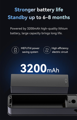 Glomarket Seguridad Cerradura Inteligente Seguridad en el hogar Automático eléctrico Wifi Impresión digital Tuya Cerradura de puerta inteligente