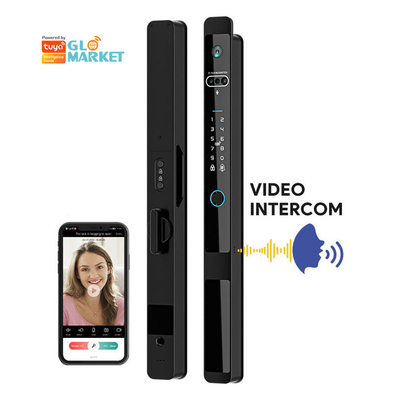 Glomarket Tuya 3d Face Cerradura Inteligente Automático eléctrico Wifi cámara Impresión digital de las huellas digitales cerradura de la puerta inteligente