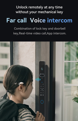 Glomarket Tuya 3d Face Cerradura Inteligente Automático eléctrico Wifi cámara Impresión digital de las huellas digitales cerradura de la puerta inteligente