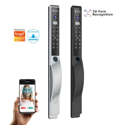 Glomarket Exterior eléctrico sin llave reconocimiento facial 3D Tuya Digital Password Card Cerradura de puerta Impermeabilización de huellas dactilares Cerradura inteligente