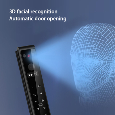 Glomarket Exterior eléctrico sin llave reconocimiento facial 3D Tuya Digital Password Card Cerradura de puerta Impermeabilización de huellas dactilares Cerradura inteligente