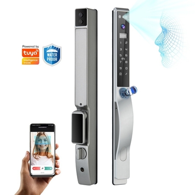 Glomarket Exterior eléctrico sin llave reconocimiento facial 3D Tuya Digital Password Card Cerradura de puerta Impermeabilización de huellas dactilares Cerradura inteligente