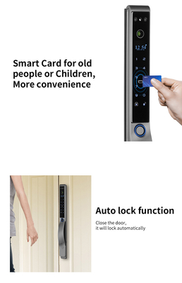 Glomarket Exterior eléctrico sin llave reconocimiento facial 3D Tuya Digital Password Card Cerradura de puerta Impermeabilización de huellas dactilares Cerradura inteligente