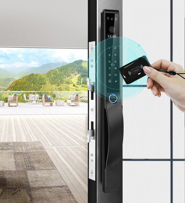 Glomarket Exterior eléctrico sin llave reconocimiento facial 3D Tuya Digital Password Card Cerradura de puerta Impermeabilización de huellas dactilares Cerradura inteligente