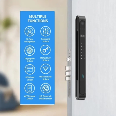 Glomarket Fuera impermeable Ip68 Digital Electrónica Tuya Cerraduras inteligentes de huellas dactilares Aluminio Acero Cerradura corredera de vidrio