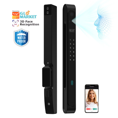 Glomarket Fuera impermeable Ip68 Digital Electrónica Tuya Cerraduras inteligentes de huellas dactilares Aluminio Acero Cerradura corredera de vidrio