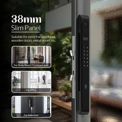 Glomarket Fuera impermeable Ip68 Digital Electrónica Tuya Cerraduras inteligentes de huellas dactilares Aluminio Acero Cerradura corredera de vidrio