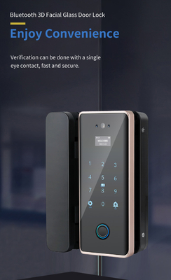 Glomarket Wifi Tuya App Control remoto Smart Impresión digital Puerta de cristal Bloqueo de tarjeta Contraseña Desbloqueo facial Para empujar Puerta corredera