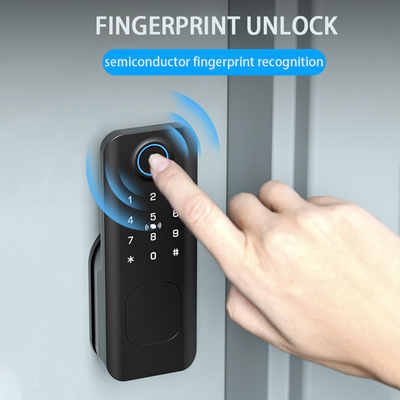 Glomarket Seguridad al aire libre llave digital inteligente de huella digital contraseña cerradura de puerta de borde inteligente para puerta puerta de entrada