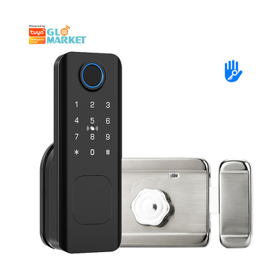 Glomarket Seguridad al aire libre llave digital inteligente de huella digital contraseña cerradura de puerta de borde inteligente para puerta puerta de entrada