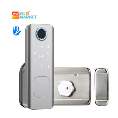 Glomarket Seguridad al aire libre llave digital inteligente de huella digital contraseña cerradura de puerta de borde inteligente para puerta puerta de entrada