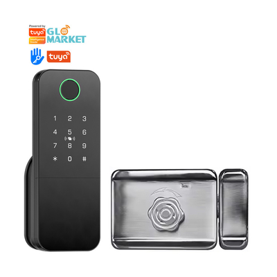 Glomarket Exterior Electrónica Inteligente de huella digital contraseña Cerradura digital Tuya Ttlock Cerradura de puerta inteligente