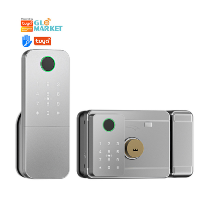 Glomarket Exterior Electrónica Inteligente de huella digital contraseña Cerradura digital Tuya Ttlock Cerradura de puerta inteligente