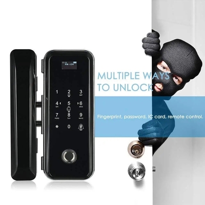 Glomarket Smart Tuya Wifi Cerradura de puertas de vidrio Impresión digital teclado Bloqueo de contraseña Conexión inteligente Desbloqueo remoto