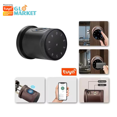Glomarket Nuevo estilo Tuya App Control Cerradura inteligente Puerta huella digital contraseña Casa Hotel Apartamento Cerradura electrónica de puertas inteligentes