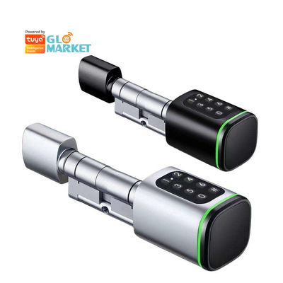 Glomarket Tuya Ttlock Smart Digital Cerradura de puertas sin llave Combinación de cilindros de llave de puerta contraseña y tarjeta Cerradura electrónica cilindros de llave inteligente
