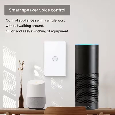 Tuya US Wifi /Zigbee Vidrio templado concave Botón táctil conmutador de luz 1/2/3/4 Gang Wifi Switch de pared