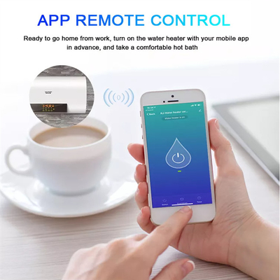 Glomarket Tuya Smart Glass Touch Button Wifi Smart Boiler Switch Alexa Control por voz con el interruptor de calentador de agua estándar de la UE