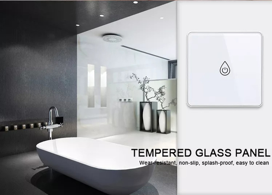 Glomarket Tuya Smart Glass Touch Button Wifi Smart Boiler Switch Alexa Control por voz con el interruptor de calentador de agua estándar de la UE