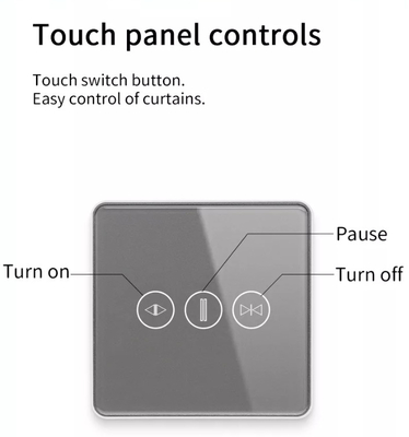 Interruptor de cortina inteligente Wi-Fi/Zigbee Control de voz Asistente de Google Interruptor de pantalla táctil estándar de la UE APP Interruptor de puerta de garaje