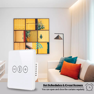 Interruptor de cortina inteligente Wi-Fi/Zigbee Control de voz Asistente de Google Interruptor de pantalla táctil estándar de la UE APP Interruptor de puerta de garaje