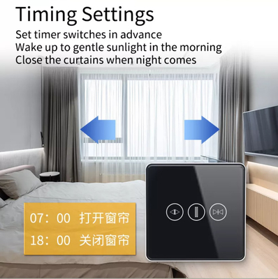 Interruptor de cortina inteligente Wi-Fi/Zigbee Control de voz Asistente de Google Interruptor de pantalla táctil estándar de la UE APP Interruptor de puerta de garaje