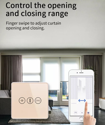 Interruptor de cortina inteligente Wi-Fi/Zigbee Control de voz Asistente de Google Interruptor de pantalla táctil estándar de la UE APP Interruptor de puerta de garaje