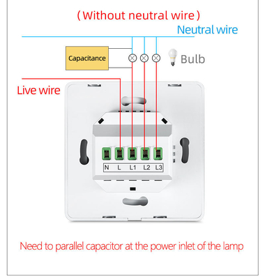 Glomarket Tuya WiFi Zigbee Smart Light Switch Push Button Switch 1/2/3 Banda Trabaja con Alexa Google Home