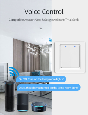 Glomarket Tuya WiFi Zigbee Smart Light Switch Push Button Switch 1/2/3 Banda Trabaja con Alexa Google Home