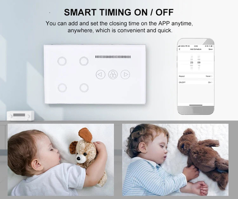 Glomarket Tuya Smart Touch Switch de pared panel de vidrio luz eléctrica y ventilador conmutador vida inteligente control de voz Alexa