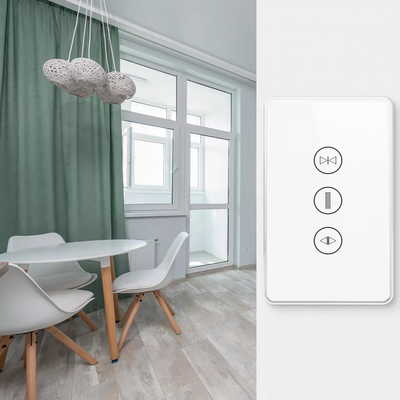 Glomarket nosotros interruptor elegante Alexa Google Home del obturador de Tuya Wifi de la cortina del interruptor del tacto del botón del control elegante estándar de la voz