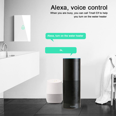 Glomarket Tuya Wifi Conmutador de calentador de agua inteligente APP Control remoto US Calderas Conmutador táctil con Alexa Google para el hogar inteligente