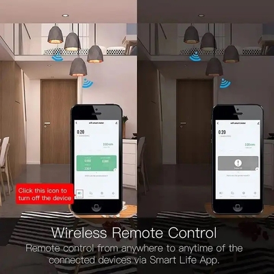 Glomarket Wifi Tuya/Smart Life App Control remoto Protector de circuito inteligente Dispositivo de relé interruptor de interruptor medidor de energía