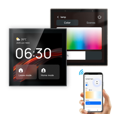 Glomarket Tuya Smart Panel de control de pantalla táctil multifuncional de 4 pulgadas Alexa Control central de voz Zigbee