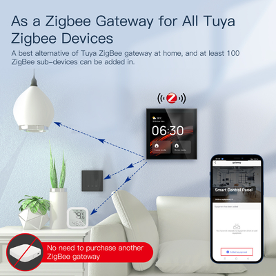 Glomarket Tuya Smart Panel de control de pantalla táctil multifuncional de 4 pulgadas Alexa Control central de voz Zigbee