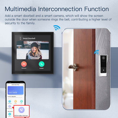 Glomarket Tuya Smart Panel de control de pantalla táctil multifuncional de 4 pulgadas Alexa Control central de voz Zigbee