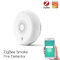 La alarma elegante de la cubierta plástica fuma el sensor del hogar del control del App de Tuya del detector de Zigbee