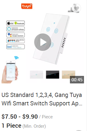 Glomarket Smart Home 8 Gang Switch de pared estándar de EE.UU. Tuya APP de voz de control remoto de pared inalámbrica toque de luz 13
